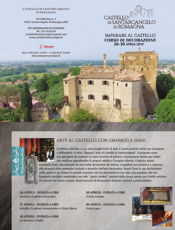 corso di decorazione foto di castello di Santarcangelo
